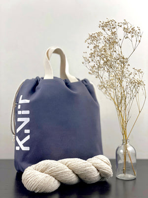 Pearadise Island Grey Knit Project Bag